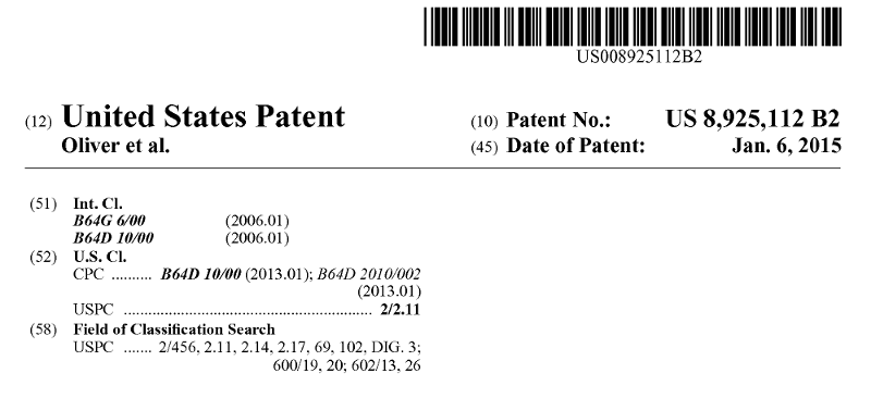 US-Patent, das mit USPC und CPC veröffentlicht wurde US-Patent, das mit USPC und CPC veröffentlicht wurde