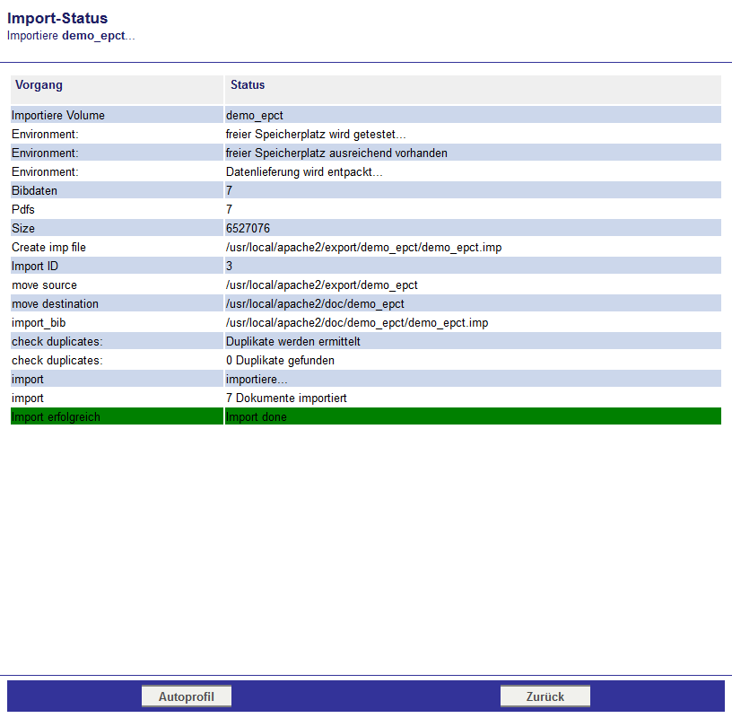 Datenimport