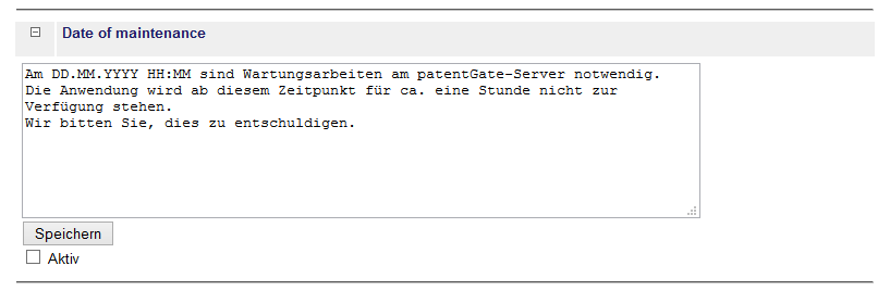 Wartungstermin