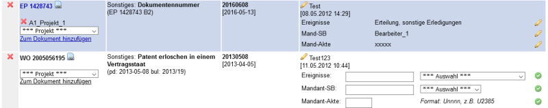 Screenshot Nutzerspezifische Infos beim Monitoring